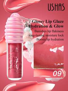 USHAS Moisturizing Lip Gloss, Bracelet Pendant Design, Mirror-Like Glossy Plump Lip Balm, Long-Lasting Nourishing, Creates Icy Glass Lip Effect, Non-Sticky, Non-Transferring, Suitable For All Skin Types - #09 - View 1