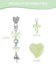 Cute Heart-Shaped Phone Holders 3pcs Kindle Accessories Set Including Dust Plug Pendant Type-C/USB-C Heart-Shaped Grip Stand And Shiny Keychain With Hook Compatible With Kindle Paperwhite 11th And 12th Generation Valentine's Day Gift - Multicolor - View 13
