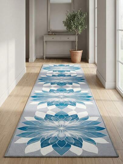 1 件装可水洗经典波西米亚风天鹅绒地毯，可用作门垫、走廊地毯，是客厅、玄关、书房、餐厅装饰的理想之选，新品上市，多种尺寸可选，是乔迁新居或馈赠佳品，春季系列