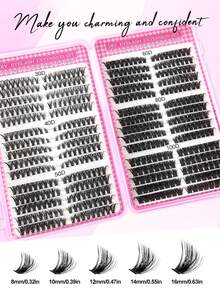 600PCS DIY Eyelash Extension Kit ,Professional & Beginner Friendly,Create Salon Looks With DIY Faux Mink Lashes, Ultimate Lash Kit Gift Set - Everything You Need: Multipack False Eyelashes, Glue, Remover Liquid, Tweezers For DIY Beauty At Home - Multicolor - View 9