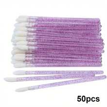 50/100/200/500 Disposable Lip Brush Stick - Lip Gloss And Lipstick Applicator Stick, Apply Makeup - Multicolor - View 7