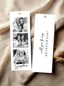 1/3pcs Bridesmaid Proposal Photo Strip, Customize Photo And Text,Will You Be My Bridesmaid Card, Bridesmaid Proposal Card - Multicolor - View 4