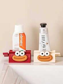 [Popular Choice] Easy-Squeeze Toothpaste Dispenser - Cute Big Mouth Design, Manual Bathroom Accessory For Effortless Toothpaste Use - Multicolor - View 3