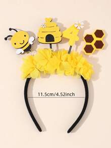 1 Stück Bienen-Themen Geburtstags-Party Haarband für 1-5 jährige Mädchen, Gänseblümchen Bienen Dekor Haarband, Geburtstags Haarband, süßes Haaraccessoire - Verschiedenfarbig - Übersicht 6