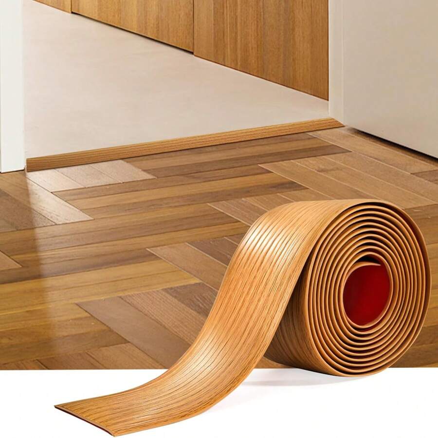 1 件/39.37 英寸自粘地毯砖边缘装饰条，可裁剪，门槛盖板，门框分隔条，耐磨平整