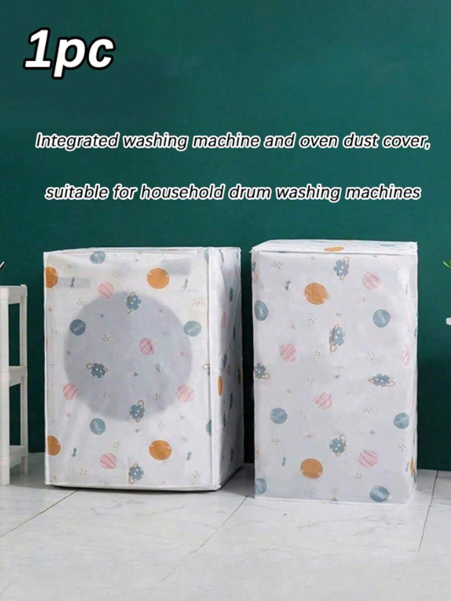 1-Piece Dust And Moisture Proof Washing Machine Cover For Household Drum Washing Machines - Multicolor - View 1
