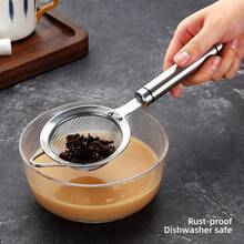3.35 Inch 304 Stainless Steel Fine Mesh Strainer Kitchen Colander Skimmer Sieve Sifter For Food Rice Noodles Oil Filtering Fruits Vegetables Tea - 1 - View 6