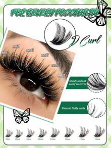 600pcs Eyelash Extension Kit, DIY Eyelash Extension Set (8-16mm), Individual Eyelash Cluster Kit, D-Curl Eyelash Extension Set, Includes Glue, Sealing Tape And Eyelash Extension Tools, Eyelash Kit, Eyelash Cluster, Eyelash Mascara, Artificial Eyeshadow Black, Suitable For Daily Use, Parties, Travel Or As Gifts For Family And Friends - màu đen - Xem 7