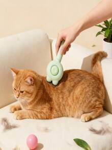 Self-Cleaning Pet Brush | Gentle Deshedding Brush, Suitable For Cats & Dogs, Durable Plastic & Stainless Steel Bristles, No Charging Design - Multicolor - View 11