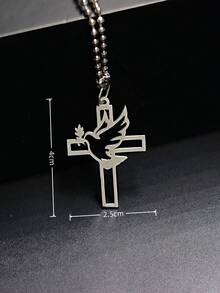 Stainless Steel Cross Car Rearview Mirror Hanger - Sleek Cutout Design Auto Accessory Christian Spiritual Car Mirror Hanger For Daily Blessing & Car Decoration - Cross Ornament - View 14