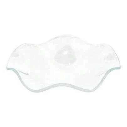 CYPNPlato de Vidrio para Aceite Esencial Transparente con Diseño Ondulado Soporte Estable para Cera Aromática Calentador de Fragancia para Difusores y Quemadores de AceiteFashion