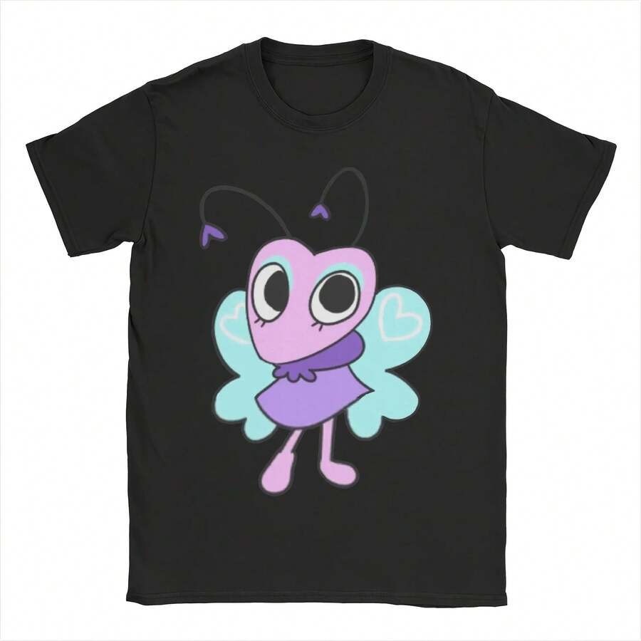 Dandys World T-Shirt Men Flutter Vintage Cotton Tees Crewneck Short Sleeve T Shirts New Arrival Clothes - Negro - Ver 1