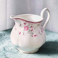 Vintage Porcelain Tea Set For Women Tea Party Cup And Saucer Set For 6 Wedding Floral Teapot Set For Adults Pink Rose - Hồng - Xem 4