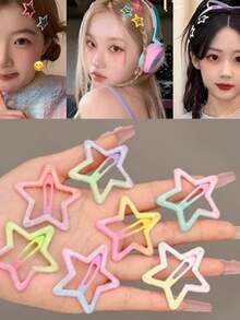 Star-Shaped Hair Clips, 10/20/30 Pieces, Kit With 3 Designs, Easy To Use - Kẹp đơn giản - Xem 4