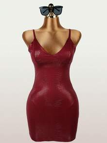 Akaily Gothic Style Women's Summer Mini Bodycon Slip Dress, Suitable For Ladies' Birthday Party, Carnival Costume - Red - View 2