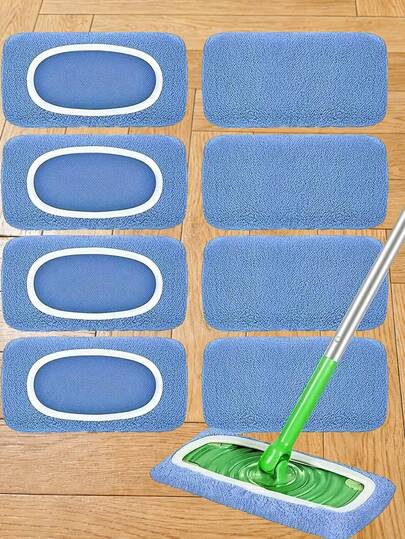 Reusable Mop Pads, Super Microfiber Dry Sweeping Cloths, And Machine Washable Wet Mop Pads, Easy To Replace And Clean, Suitable For All Sealed Floors - Stone, Tile, Hardwood.