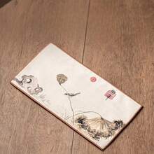 Toalla deé rectangular creativa estilo chino Guochao, engrosada y absorbente, accesorios para la ceremonia delé Kung Fu - loto - Ver 9