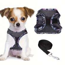 [Reflective Puppy Harness] Soft Mesh Reflective Puppy Pet Chest Harness Set | Easy Walking, Running, Training Safety Belt For Dogs - Anti-Escape Dog Safety Belt - Multicolor - View 21