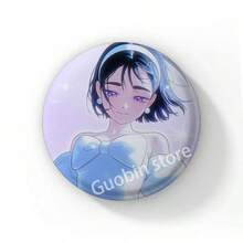 58mm 卡通可爱女孩 Sua 软纽扣胸针 动漫外星人舞台 Sua TILL IVAN 胸针 Mizi Luka 徽章别针 硬币胸针 背包装饰 圆形徽章 包包帽子饰品礼品 - 58 mm - 查看 27