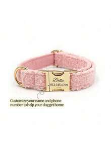 Customized Engraved Stainless Steel Pet ID Tag, Can Engrave Pet Name And Phone Number, Suitable For Most Collars! Teddy Plush Pet Collar - Multicolor - View 25