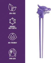 Genuine Fred MUNCHTIME Elephant Chopsticks, Picky Eater Solutions, Beginner Kids Reusable Chopsticks, Animated, Interactive Design, Fun Gift For Kids : Home &Amp; Kitchen - Color 2 - 查看 5