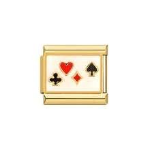 1pc Fashionable Stainless Steel Bracelet Modular Components, Creative Hip-Hop Punk Playing Card & Heart Design Modules, Multipurpose Jewelry DIY Handcrafted Bracelet/Anklet/Watch Band, Jewelry Making Supplies - Colorful - View 14