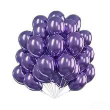 20pcs 10-Inch Chrome Metal Balloons Set, Metal Balloons For Anniversary, Wedding, Birthday Party Decor, Halloween, Christmas Decor, Floating Party Latex Balloons - Multicolor - View 18