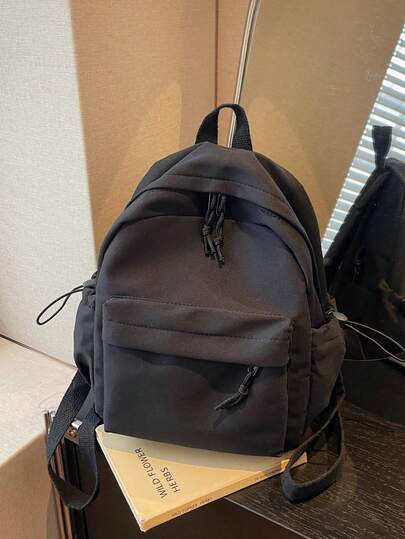 Solid Color Men's Large Capacity Commuter Backpack