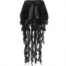 1pc Women's Belly Dance Waist Chain Skirt With Tassel Ruffle Hem - Multicolor - View 17