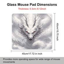 白色野兽玻璃鼠标垫 - 白色野兽红眼硬质鼠标垫，专为游戏设计，操控流畅，经久耐用，3毫米厚度 - 防刮纳米涂层，水晶玻璃材质，精准快速，零摩擦。 - 彩色 - 查看 8