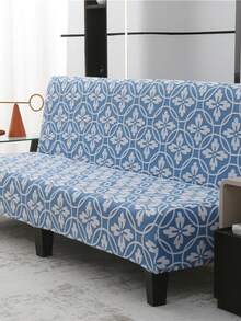 波西米亚阳离子高弹力腰带裙式沙发套，波西米亚巴洛克风格透气弹力沙发套 - 宠物友好，可机洗 - 涤纶纤维和氨纶混纺，提花面料