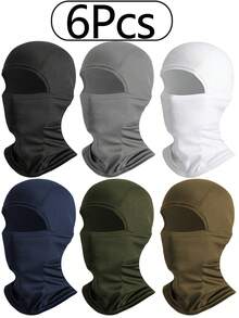 6pcs Balaclava Face Mask, Unisex Ski Mask, Football Mask, Lightweight Breathable Sun Protection Cycling Mask - B - View 8