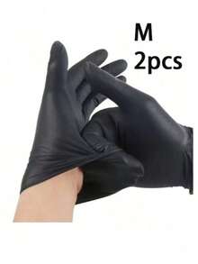 100-Ct Boxed Gloves; Latex-Free Cleaning Gloves; Nail Art, Tattoo, Hair Salon, Garden, Beauty Salon Use;Too Artist; Beautician; Hair Dye; Styling; Epoxy Resin Work Gloves; Powder-Free; Home, Office, Professional Use. - Black - View 15