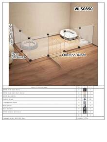 Easy Installation Rabbit Fence, Cat Cage, Pet Enclosure, Small Cat Isolation Gate, Small Animal Barrier, Iron Small Dog Teddy Fence, Indoor Home Use - Assembled Version - View 14