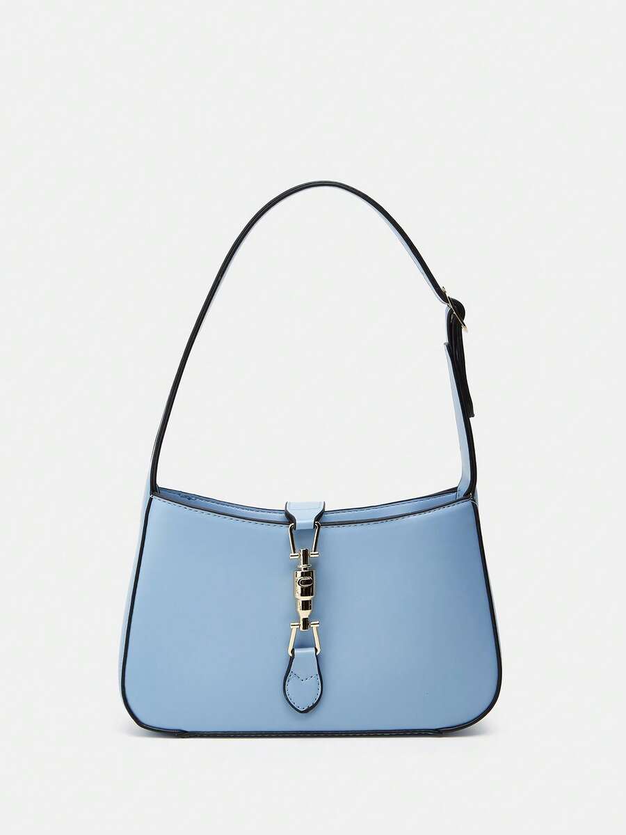 A Fashionable, Versatile, And Luxurious Baguette Bag With Adjustable Shoulder Strap, Elegant Clasp Closure, Suitable For Outings, Dates, Photography, Commuting, Work, Holidays, And Everyday Use