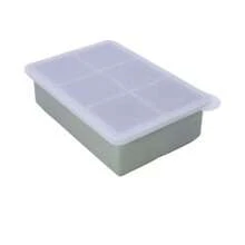 1个2英寸大号硅胶冰格，柔软方形冰格模具，可堆叠设计 - 彩色 - 查看 9