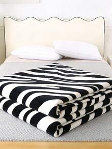 1条260克时尚印花法兰绒毯 - 柔软、轻盈、保暖，适用于沙发、床、汽车等场所，舒适的图案设计，适合客厅或卧室装饰，沙发配件 | 动物纹印花 | 毛绒质感 - 咖啡棕 - 查看 6