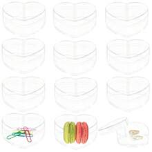 Acrylic Boxes 12 Pieces Clear Heart Box With Lids Heart-Shaped Crystal Cube Jewelry Display Storage Box For Wedding Birthday Christmas Party Favor - Trái tim - Xem 1