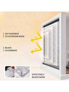 1片装防风保暖窗帘，冬季防风，卧室隔热膜，防寒密封窗膜，纱窗，遮光，窗户隔热套装