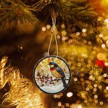 Bird Ceramic Christmas Hanging Ornament For Xmas Tree Wedding Holiday Party Home Decor - Bird1 - 查看 7