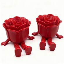 1pc 2026 Popular 3D Printed Valentine's Day Rose Figurine, Sitting Rose Flower Miniature, Perfect Gift For Women, Mother's Day, Birthday, Interesting Gift - Valentine's Day Gift - Multicolor - View 1