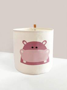 1个婴儿房帆布可折叠衣物收纳篮，带提手 - 奶牛图案收纳桶 - 可爱小巧，适合家庭儿童婴儿房整理收纳（图案方向随机） - 彩色 - 查看 10