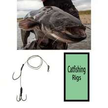 1个重型单钩，1个三钩，防咬PE管（淡水夜钓）鲶鱼钓具套装 - B - 查看 5