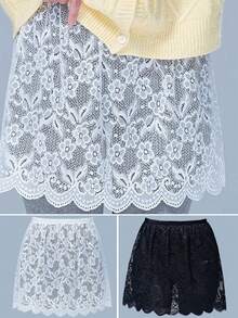 1 pieza Falda deslizante extensora para debajo del vestido para mujeres, se puede combinar con sudaderas, suéteres en otoño/invierno, diseño versátil con abertura inesperada en el bajo - Multicolor - Ver 7