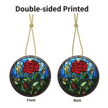 Rose Ceramic Christmas Hanging Ornament For Xmas Tree Wedding Holiday Party Home Decor - 紅玫瑰 - 查看 3