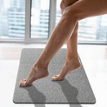 CYPNBOJA Tapete Antideslizante para Bañera Alfombrillas De Baño De PVC Loofah 24x16in Tapete de Ducha para Baño Antideslizante Cómodos para Los Pies Secado Rápido GrisFashion - 219791636 - Ver 3