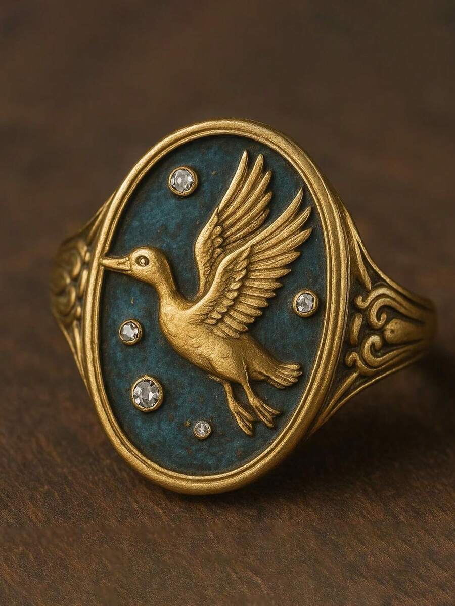 Retro Elegant And Fashionable  Ring With Cute Animal Patterns Suitable For Vacation And Leisure Valentine'S Day Gift Give It To Her - Nhiều màu - Xem 1