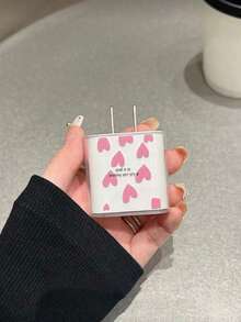 5pcs Pink Heart Design 20W/18W Phone Charger Set, Charging Cable Protector, Charging Head Protector, Compatible With IPhone 11 12 13 14 15 16 17 - 彩色 - 查看 3