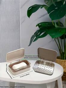 1/2/3pcs[Best Seller]Soap Dish With Cover - Thickened Anti-Slip Bathroom Storage Rack, Detachable Shower Caddy, Suitable For Home/Dorm/Travel, Multiple Colors Available (Color Randomly Sent), Green Decor - Multicolor - View 11