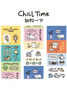 1 Roll Cute Cartoon Patterned Washi Tape, Decorative Masking Tape For Scrapbooking, DIY Crafts, Bullet Journaling, Stationery Supplies